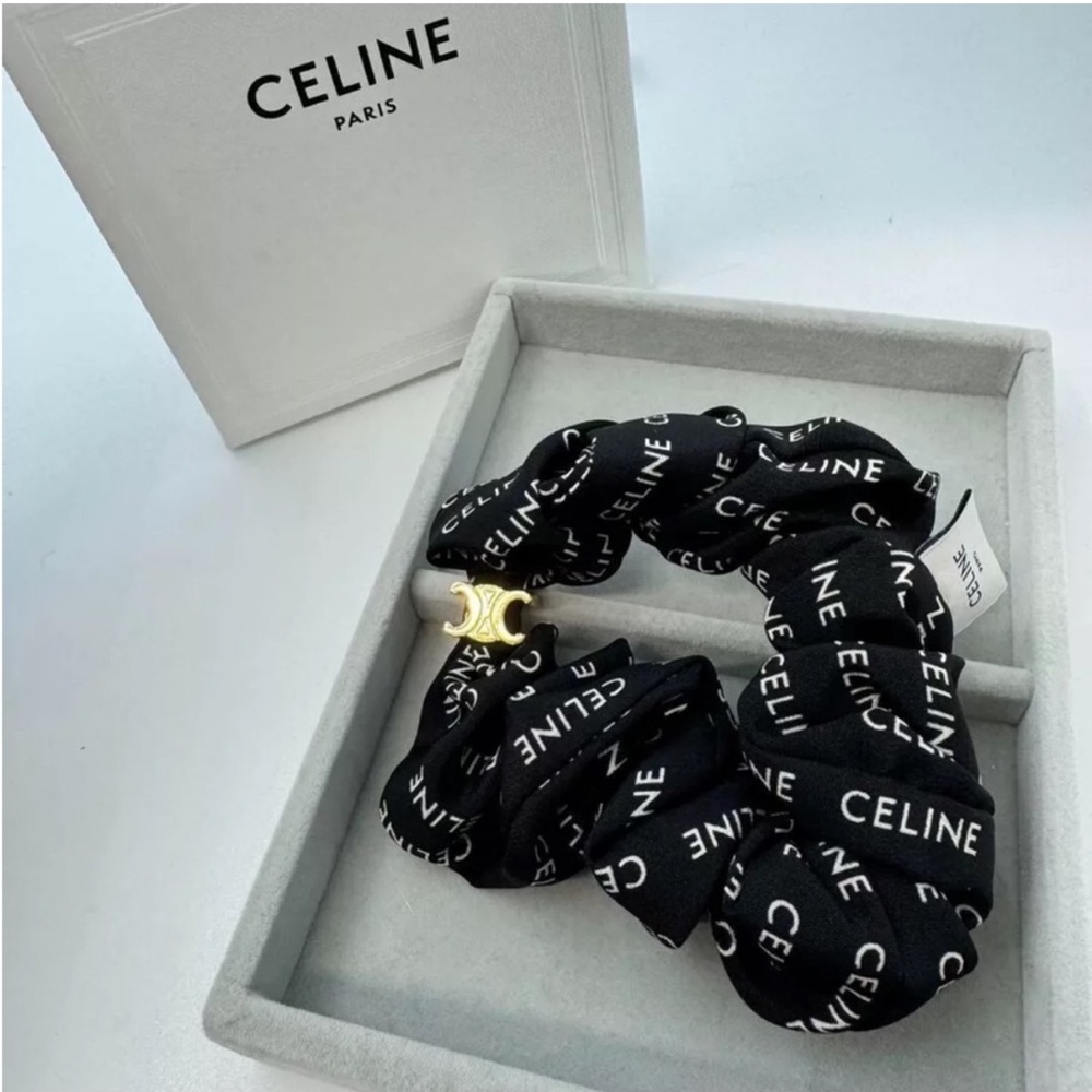 Celine Black Hair Scrunchie